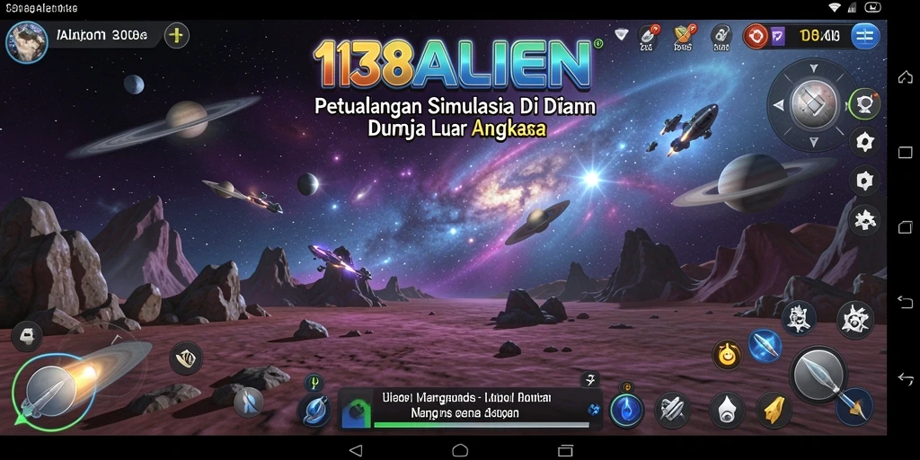 Tampilan gameplay 138ALIEN yang menampilkan eksplorasi luar angkasa.