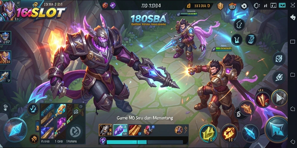 Tampilan gameplay MOBA yang seru dan menarik di 180SLOT.