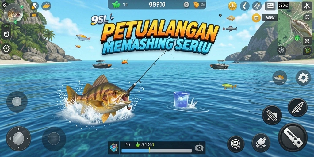 Gameplay seru di 9SL dengan visual memukau dan aksi memancing.