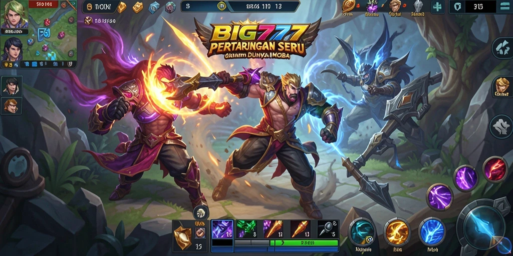 Tampak aksi seru dalam pertarungan MOBA di BIG777.