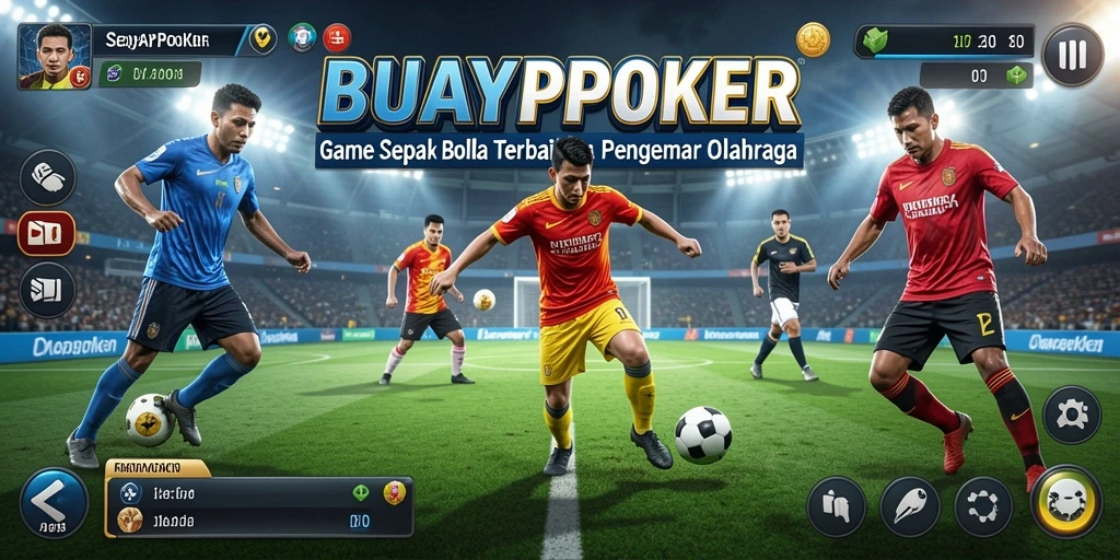 Tampilan nyata dari pertandingan sepak bola yang mendebarkan.