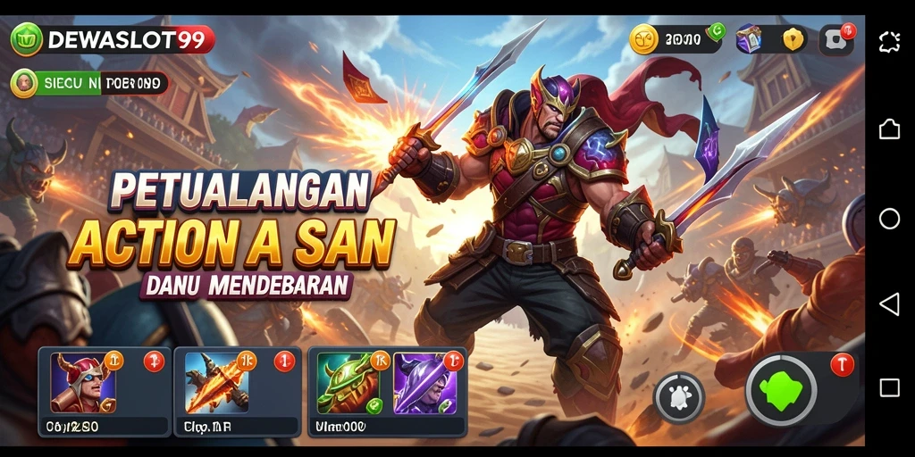 Tampilan seru dari gameplay DEWASLOT99 yang penuh aksi.