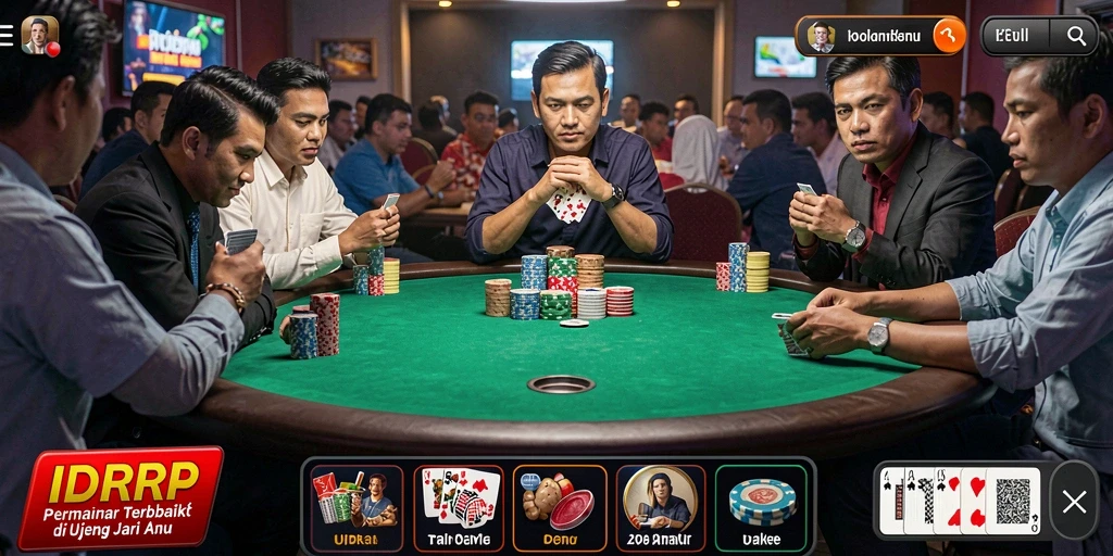 Screenshot IDRRP menunjukkan aksi seru permainan Poker.