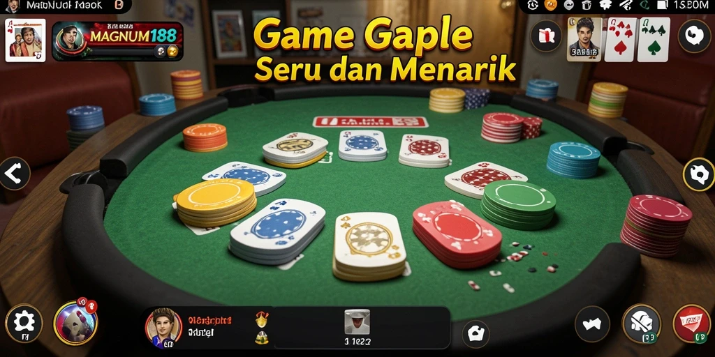 Tampilan gameplay Gaple yang seru di MAGNUM188.