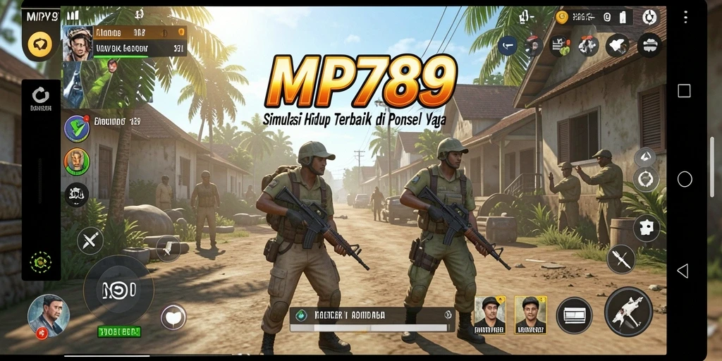 Screenshot gameplay MVP789 menampilkan simulasi kehidupan yang mendalam.