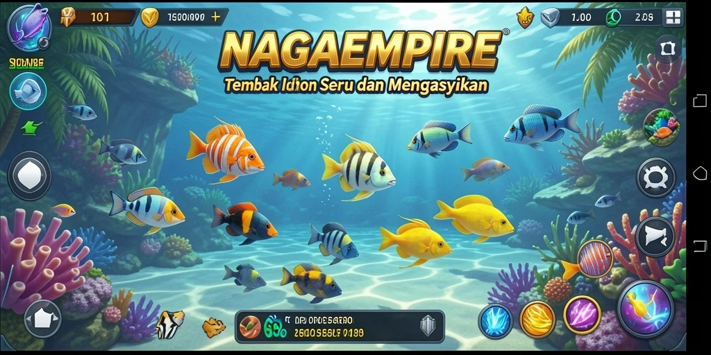 Screenshot gameplay menembak ikan di NAGAEMPIRE.