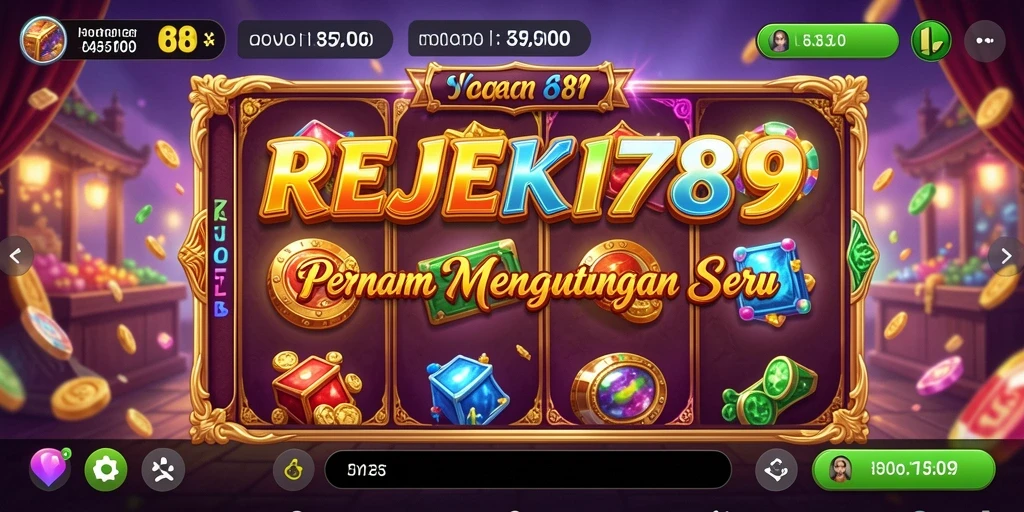Tampilan menarik gameplay REJEKI789 saat pemain melakukan spin.