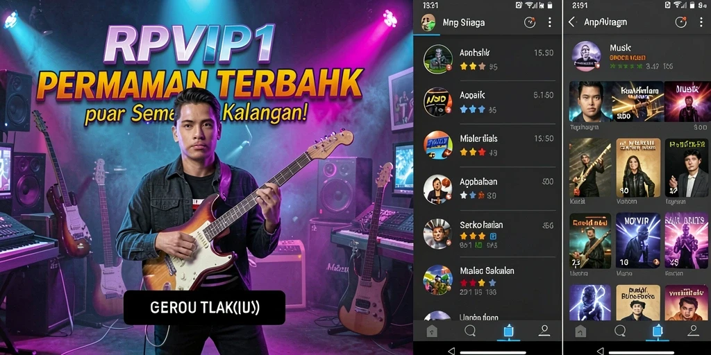 Tangkapan layar gameplay RPVIP1 yang menarik dan penuh musik.