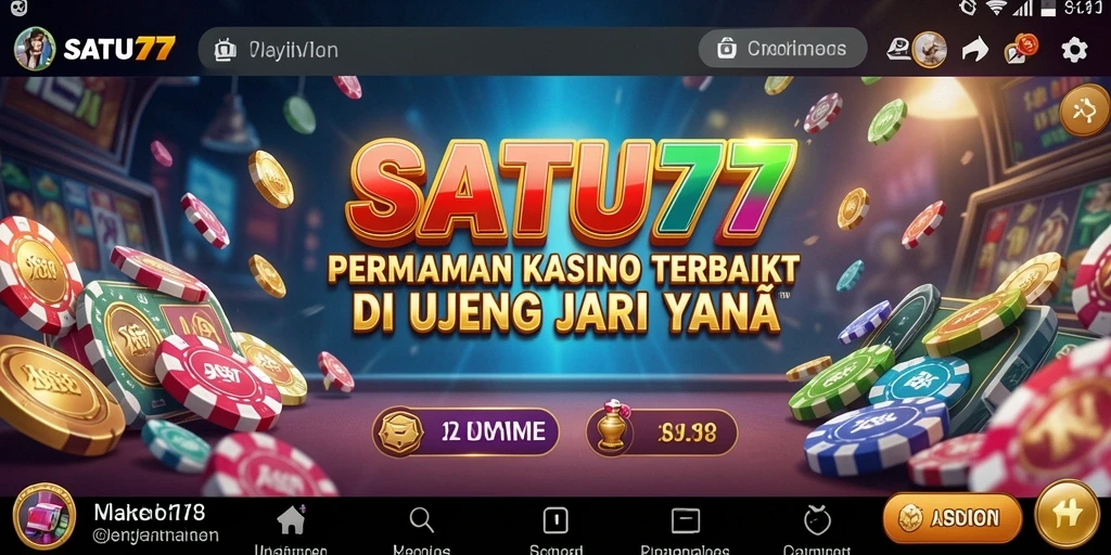Tampilan permainan Kasino yang menarik di SATU77.