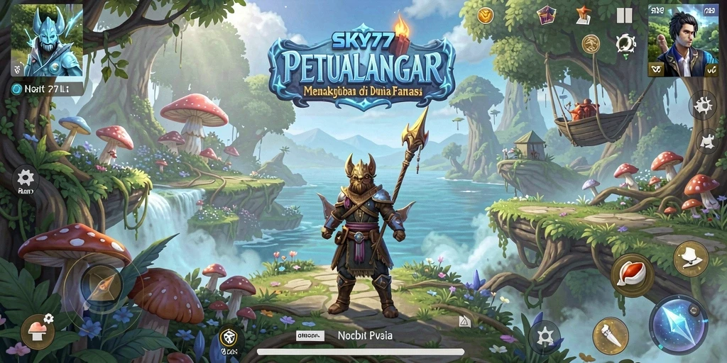Tangkapan layar utama dari gameplay SKY77 yang menampilkan petualangan mendebarkan.
