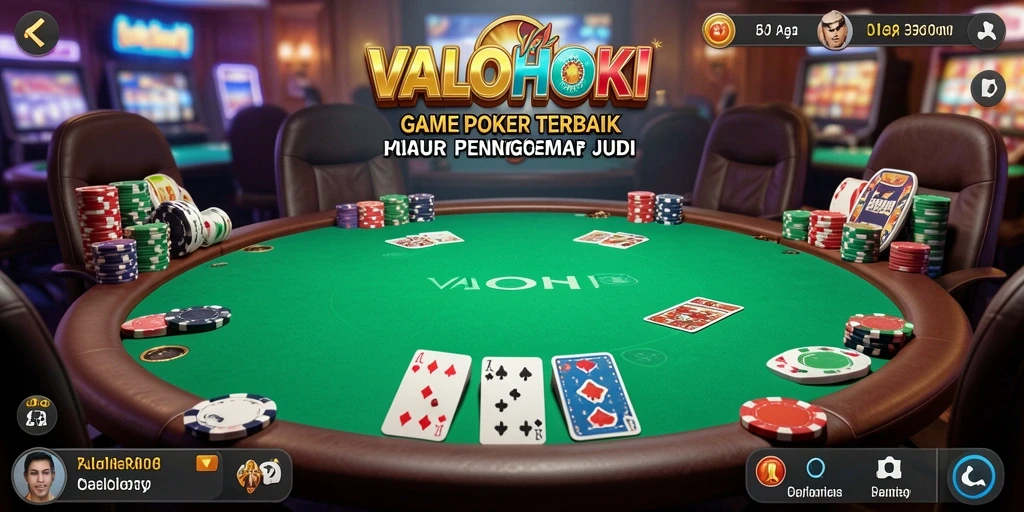 Screenshot gameplay VALOHOKI menampilkan pengalaman Poker yang mendebarkan.