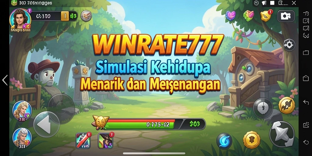 Screenshot menarik dari gameplay WINRATE777 yang menunjukkan interaksi karakter dan lingkungan.